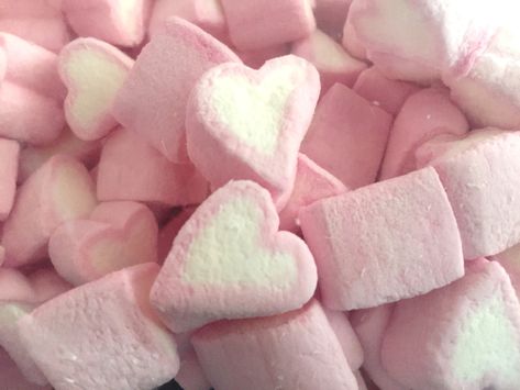 Pink & white heart mallows